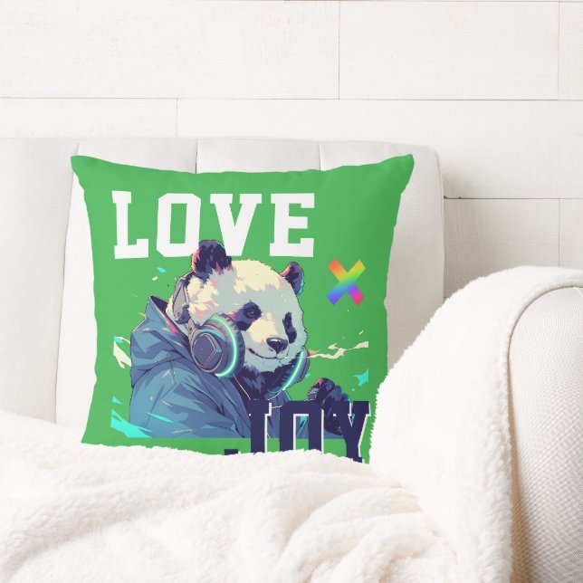 Almofada LOVE × PANDA - Custom (Criador carregado)