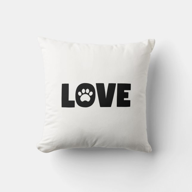 Almofada Love Paw Print (Frente)
