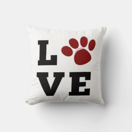 Almofada Love Paw Print Amante de os animais Dog Lover Foto
