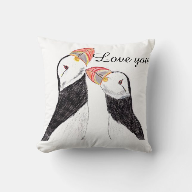 Almofada Love Puffins (Frente)