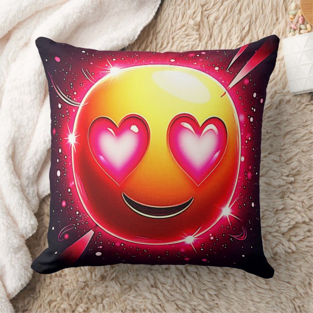 Almofada Love Sparkle Emoji Hearts (Cobertor)