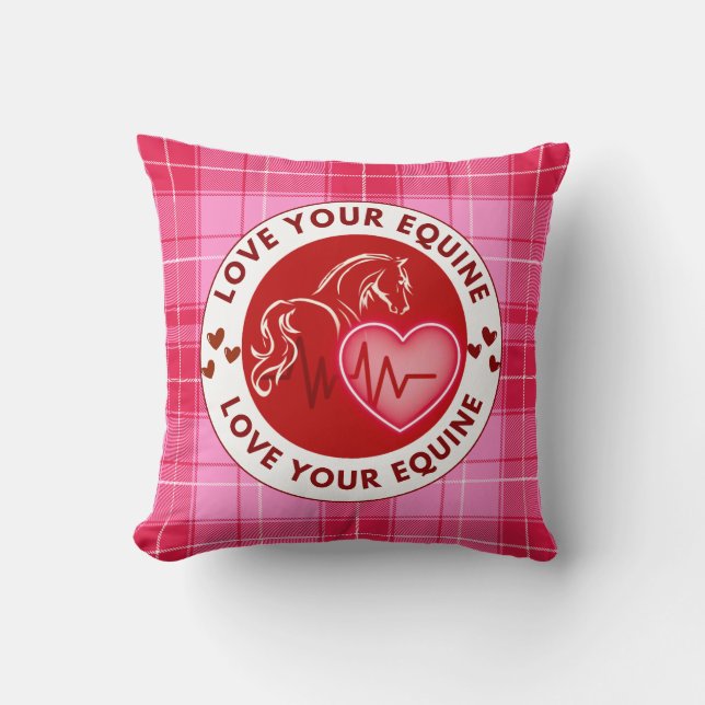 Almofada Love Your Equine Throw Pillow (Frente)