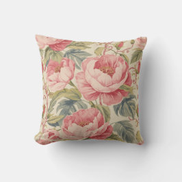 Almofada Lovely Pink Peoni Flowers Pattern, Elegant
