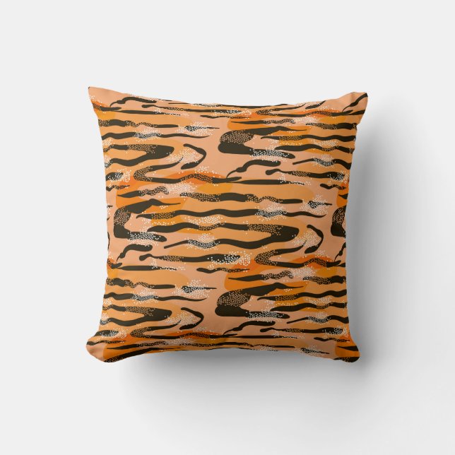 Almofada Lovely seamless tiger pattern,peach colour (Frente)