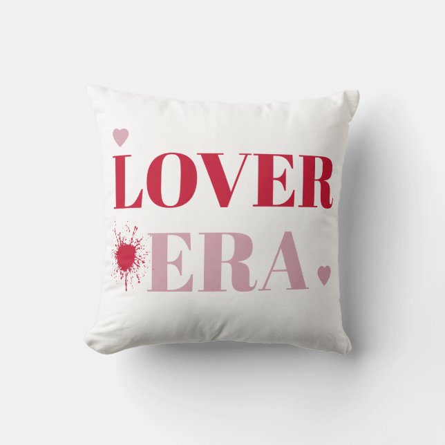 Almofada Lover Era Valentine's Day | Pink & Red Hearts  (Frente)