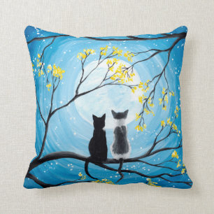 Almofada Lua branca com gatos