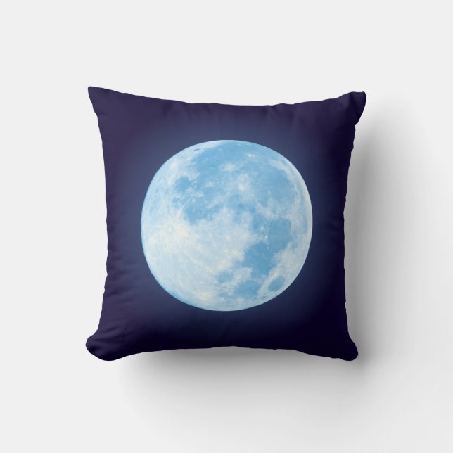Almofada Lua cheia azul (Frente)