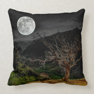 Almofada Lua cheia com o travesseiro decorativo da árvore
