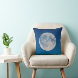 Almofada Lua cheia do céu azul