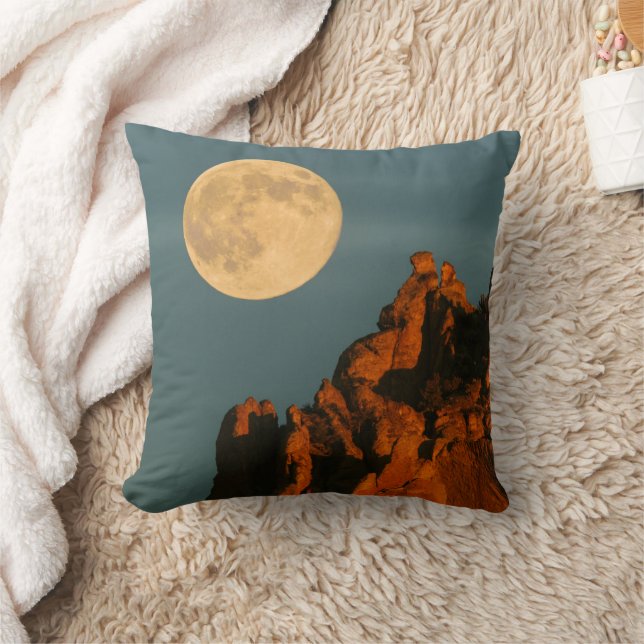 Almofada Lua Cheia | Falésias de Basalto Smith Rock State P (Cobertor)