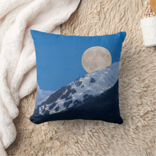 Almofada Lua Cheia Sobre o Alyeska Ski Resort, Alasca