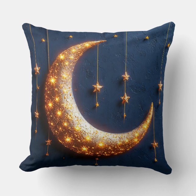 Almofada Lua crescente belamente iluminada (Frente)