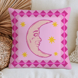 Almofada Lua Crescente Retro Celestial Lavanda