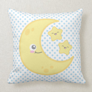 Almofada Lua de Kawaii e travesseiro decorativo das