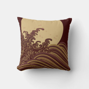 Almofada Lua de ondas e Cheio, Design japonês