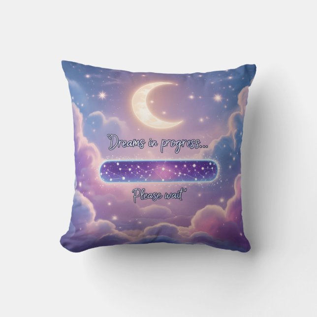 Almofada Lua e Estrelas - Travesseiro decorativo de Sonho (Frente)