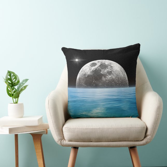 Almofada Lua sobre o oceano (Cadeira)