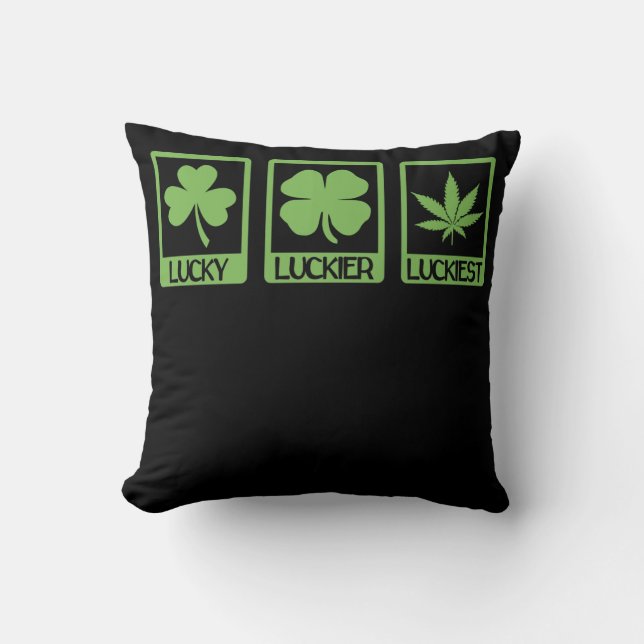 Almofada Luckier Luckiest Weed Canabis (Frente)