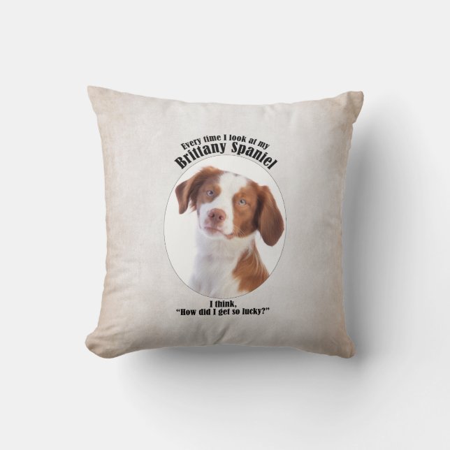 Almofada Lucky Brittany Spaniel (Frente)