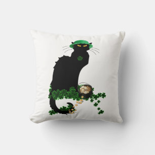 Almofada Lucky Le Chat Noir Rua. Dia de Patrick