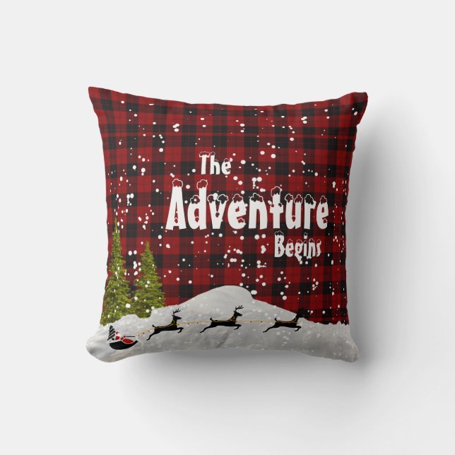 Almofada Lumberjack A Aventura Começa O Natal Chamado (Frente)