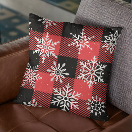 Almofada Lumberjack Snowflake Woodsman Xadrez Tartan