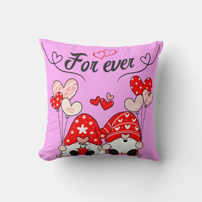 Almofada Lutins Amoureux For Ever 1 message d'amour rose (Frente)