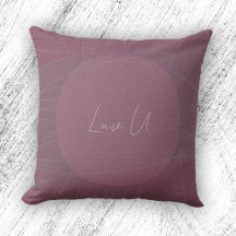 Luv U - Rosa Trendy Modern Scribled Lines