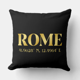 Almofada Lux Dourada Roma Latitude & Longitude