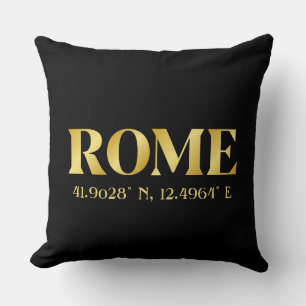Almofada Lux Dourada Roma Latitude & Longitude