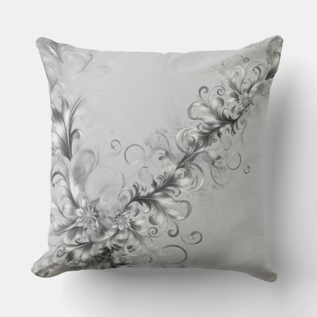 Almofada Luxe Silver Embellished Throw Pillow (Frente)