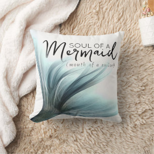 Almofada Luxe Tail Soul of Mermaid Mouth Sailor Quote