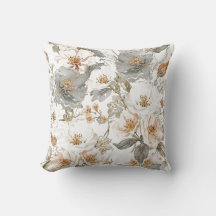 Luxo, Elegante, Padrão de Flores Cinza Dourado