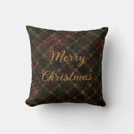 Almofada Luxo, Natal Padrão, Dourado Feliz Natal
