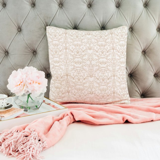 Almofada Luxuoso Travesseiro Dourado Real Barroco Damask (Criador carregado)