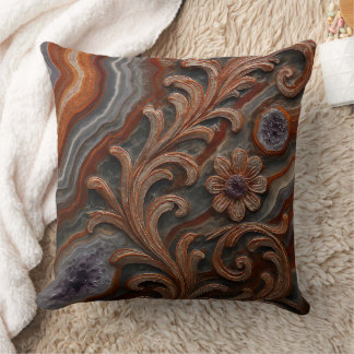 Almofada Luxury Agate and Geode Mineral Decorative Pillow