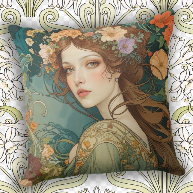 Almofada Luxury Art Nouveau Home Accessories (Criador carregado)