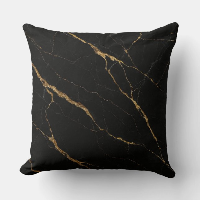 Almofada Luxury Black Marble (Frente)