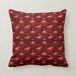 Almofada Luxury Burgundy Maroon Vermelho Couro Tufado Opule