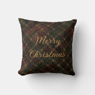 Almofada Luxury, Christmas Pattern, Gold Merry Christmas