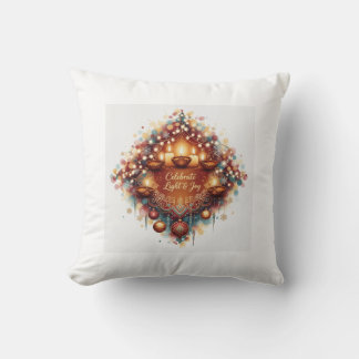 Almofada Luxury Diwali Christmas Fusion Throw Pillow
