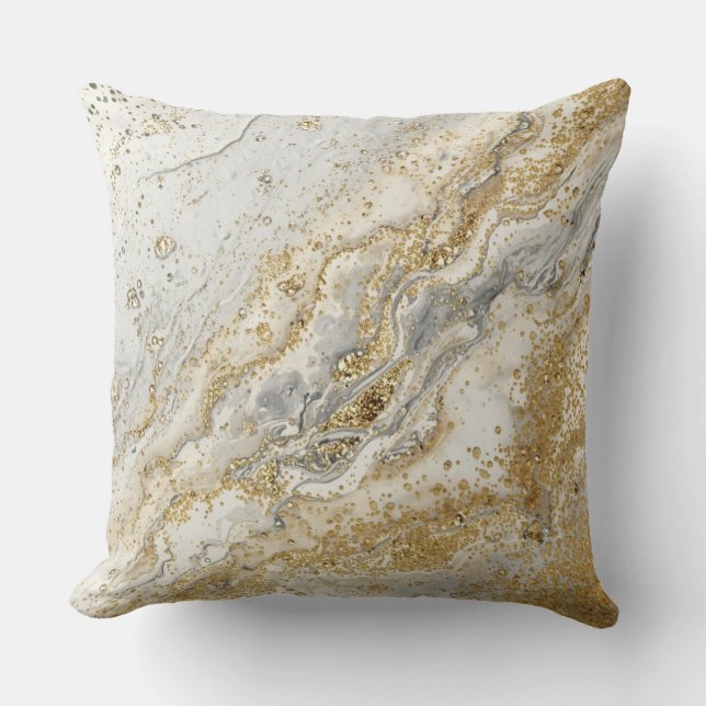 Almofada Luxury, Elegant, Modern Gold Grey Pattern (Frente)