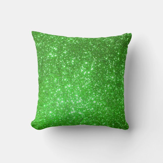 Almofada Luxury Glitter Dourado Verde (Frente)