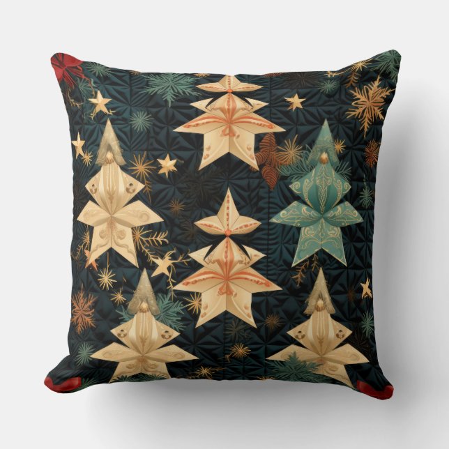 Almofada Luxury Quilted Christmas Throw Pillow (Frente)