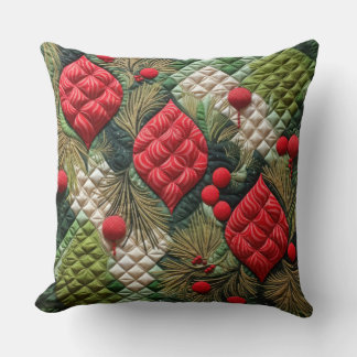 Almofada Luxury Quilted Christmas Throw Pillow
