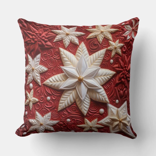 Almofada Luxury Quilted Christmas Throw Pillow (Frente)