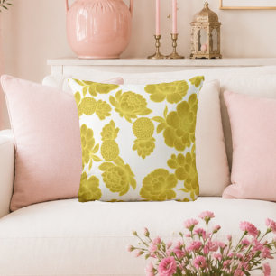 Almofada Luz do Sol 💛 Floral Amarelo Elegante