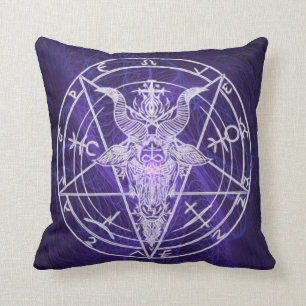 Almofada Luz vaga do preto da energia de Baphomet