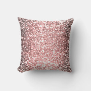 Almofada Luzes Brilhantes Rosa Dourado Meninas Lantejoulas
