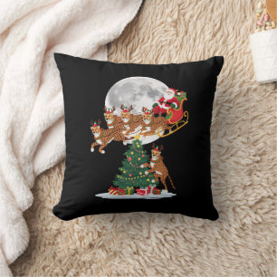 Almofada Luzes de Árvore de Natal Papai Noel Engraçado Mont